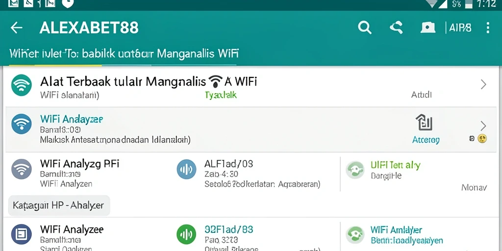 Tampilan antarmuka ALEXABET88 saat menganalisis jaringan WiFi.