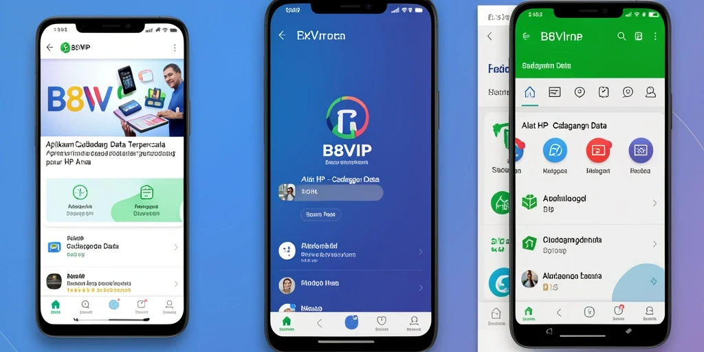 Antarmuka B8VIP menampilkan fungsi cadangan data yang mudah digunakan.