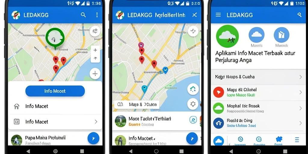 Antarmuka LEDAKGG menampilkan informasi lalu lintas yang jelas dan mudah dipahami.