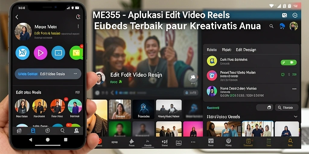 Antarmuka ME355 menampilkan alat edit video yang beragam dan menarik.