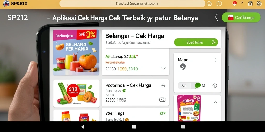 Tampilan antarmuka aplikasi Cek Harga SP212 yang menarik dan mudah digunakan.